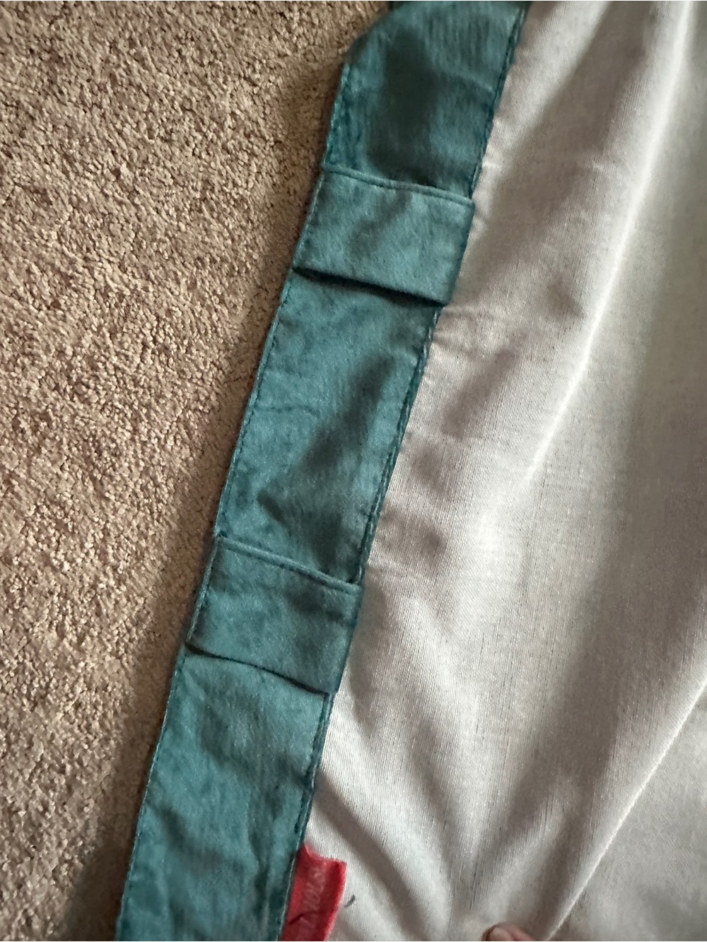 Opalhouse Teal velvet Fabric with lime/green color Label Accent - Picture 6 of 8